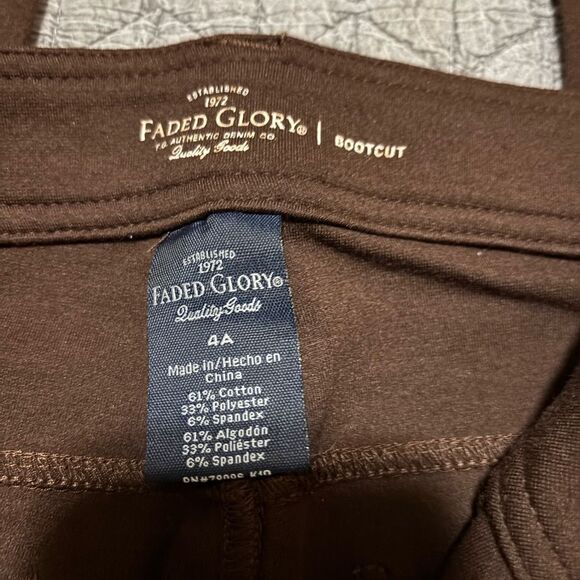 Faded Glory Chocolate Bootcut Pants - Picture 2 of 4